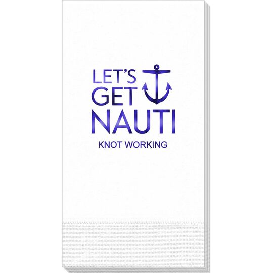 Let's Get Nauti Anchor Guest Towels